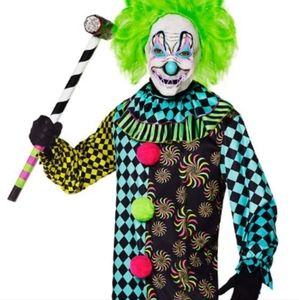 Mens neon clown costume